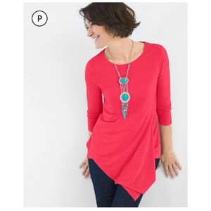 New Chico's Petite Asymmetrical Hem Tunic Size‎ Small